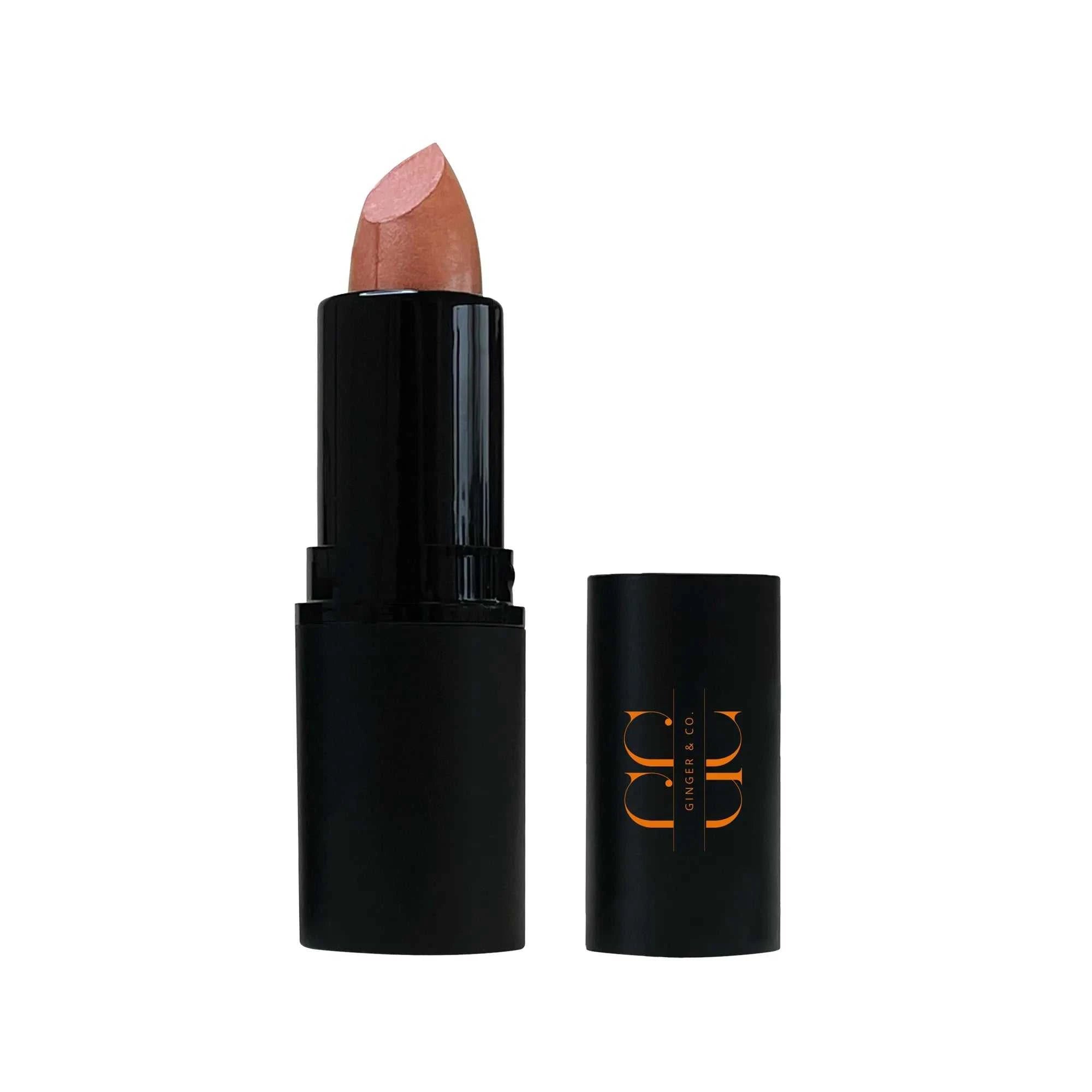 Lipstick Spicy Rum with moisturizing beeswax, jojoba and castor seed oils for smooth, hydrated lips and sheer color finish