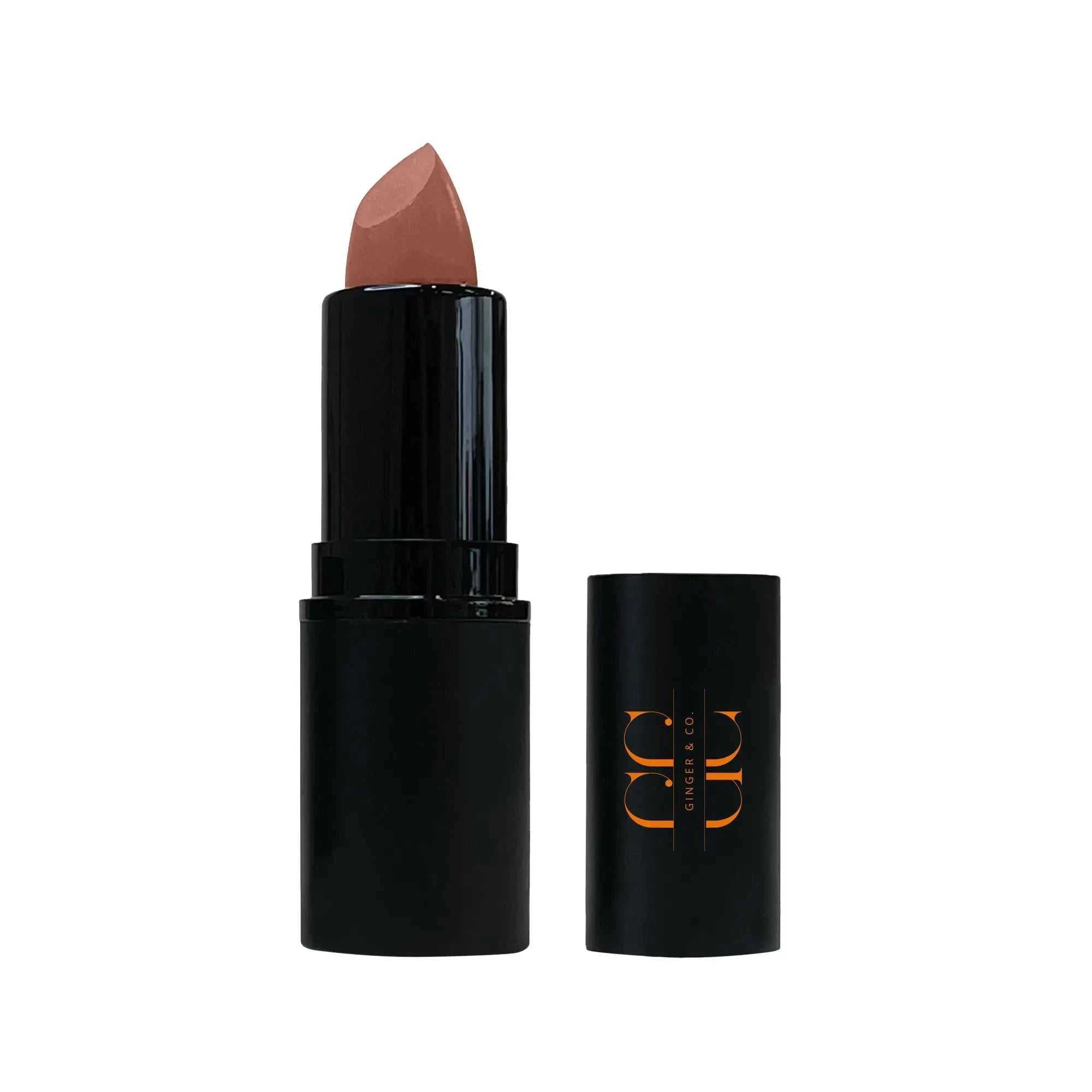 Lipstick - Au Naturel with moisturizing beeswax, jojoba, and castor seed oils for soft, hydrated lips and sheer color finish