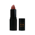 Perfect Plum lipstick tube with hydrating beeswax and jojoba oils on a white background