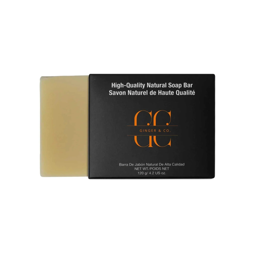 Natural soap bar with turmeric and coconut oils for glowing skin